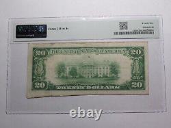 Billet de banque national de la ville de Peirce, Missouri (MO) de 1929 de 20 dollars, N° de série 4225, qualité VF25.