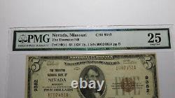 Billet de banque national du Missouri MO de 1929 de 5 $ Ch. #9382 VF25 PMG