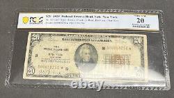 Billet de banque national étoile de 1870-B de 20 $ 1929 PCGS VF20 (FR Banque de New York) NY