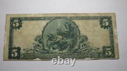 Billet de banque rare de Terrell Texas TX National Currency Bank Note 1902, Charte #3816 à 5 dollars.