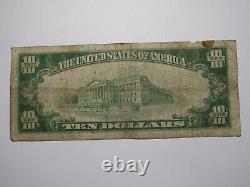 Billet de banque rare de la National Currency Bank de Masontown, Pennsylvanie, de 10 $ en 1929, numéro de série Ch #6528.