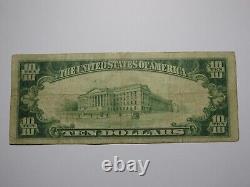 Billet de banque rare de la devise nationale de Pittsburgh, Pennsylvanie, de 10 dollars de 1929, Ch #2278.