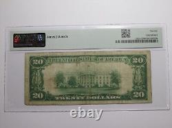 Billet de la Banque Nationale de Westfield, Massachusetts de 1929 de 20 $, numéro 1367, état VF20 PMG
