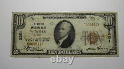 Billet de la Banque Nationale de Winfield, Kansas KS de 1929 de 10 $, charte #3351, TB
