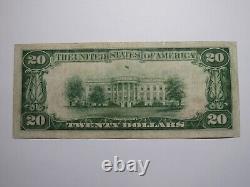 Billet de la Réserve fédérale de devise nationale de Minneapolis de 1929 de 20 $ avec un numéro de série fantaisie.