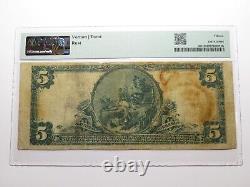 Billet de la banque nationale de Lawrence, Kansas KS de 1902 de 5 $, numéro de série #3881, classé F15 par PMG