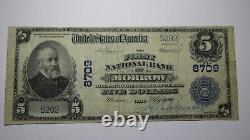 Billet rare de la banque de l'Ohio OH National Currency de 1902, d'une valeur de 5 dollars, charte n° 8709, en état VF.