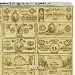 Devise américaine des États-Unis 1866 Détecteur de billets de la Trésorerie des États-Unis et de la Banque nationale de Naramore
