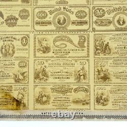 Devise américaine des États-Unis 1866 Détecteur de billets de la Trésorerie des États-Unis et de la Banque nationale de Naramore