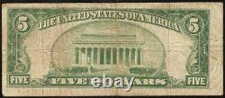 Étoile 1929 $5 Dollar Bill Brown Seal Bank Note Old Paper Money National Currency