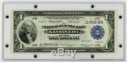 Fr. 1 1918 $ 737 Réserve Nationale Monnaie Fédérale De Billets De Banque Kansas City Xf / Au