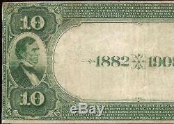 Grand 1882 10 $ Dollar Banque Nationale Quakertown Note Devise Date Retour Pmg 25