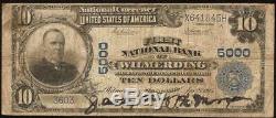 Grand 1902 $ 10 Dollar Wilmerding Banque Nationale Note Devise Vieux Billets
