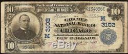 Grand 1902 $ 10 Dollars Calumet Banque Nationale De Chicago, Monnaie En Papier-monnaie