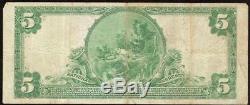 Grand 1902 5 Dollar Bill Minneapolis Banque Nationale Note Monnaie Papier Monnaie