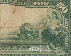 Grand 1902 $ 50 Dollar Paris Texas Banque Nationale Note Monnaie Papier Monnaie Pmg