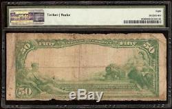 Grand 1902 $ 50 Dollar Ville Banque Nationale San Antonio Texas Note Monnaie Pmg