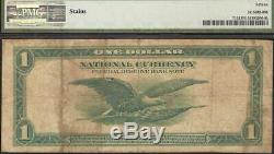 Grand 1918 $ 1 Dollar Bill Vert Eagle Bank Note Monnaie Nationale Fr 713 Pmg