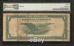 Grand 1918 $ 1 Dollar Bill Vert Eagle Bank Note Monnaie Nationale Fr 713 Pmg