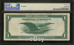 Grand 1918 Billets De 1 Dollar Vert Eagle En Banque Note Monnaie Nationale 717 Pmg
