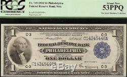 Grand 1918 $ Dollar Vert Eagle Bank Note Banque Nationale 715 Pcgs 53 Ppq