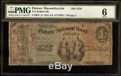 Grand Billet De Banque National De 1875 $ Us Palmer, Grande Monnaie, Vieux Papier-monnaie Pmg