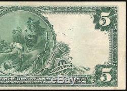 Grande 1902 5 $ Anglo & London Paris Banque Nationale Note Monnaie Californie