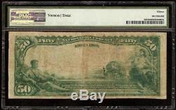 Grande 1902 $ 50 Dollar Bill San Francisco Crocker Banque Nationale Note Monnaie Pmg