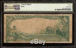 Grande 1902 $ 50 Dollar Mécanique Première Baltimore Banque Nationale Note Monnaie Pmg