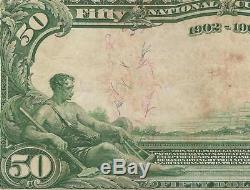 Grande Billet De Monnaie Nationale De Monnaie Mondiale De 1902 $ 50 Bank Fr 667 Pcgs 40