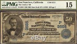 Gros 1902 Billet De Banque Nationale De San Francisco Billet De 50 $ Dollar Bill 669 Pmg