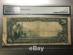 Guntersville Alabama 1902 20 $ Banque Nationale Note Devise Charter 10990