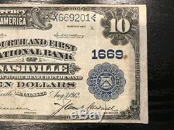 Monnaie De 1902 $ 10 Dollars Américains Billet De Banque En Papier De La Banque Nationale De Nashville
