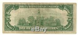 Monnaie Nationale 1929, 100 Usd, Banque Fédérale De Réserve Chicago, Nice Vf, Scarcer Note