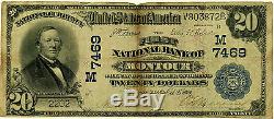 Monnaie Nationale 20 $ La First National Bank De Montour Iowa, Vg