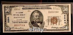 Monnaie Nationale De 50 $ Note, Série De 1929, La Deuxième Banque Nationale De Danville