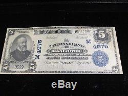 Monnaie Nationale De Grande Taille De 1902 Banque Nationale De Manitowoc # 4975