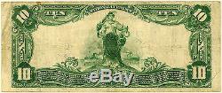 Monnaie Nationale De La Série 1902 The Illinois National Bank Of Springfield IL 10 $