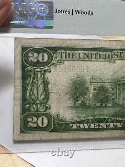 PMG 30 Très bien 1929 $20 Monnaie nationale Première Banque nationale de Linton Indiana