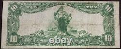 Rare 1902 Greenfield Ma $10 Bill Horseblanket National Bank Devise Note Ch 474