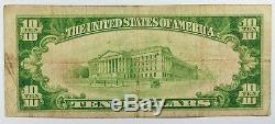 Rare 1929 10 $ Première Banque Nationale De Escanaba Michigan National Note Note