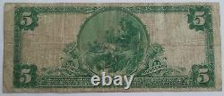 Rare Ch#2482 1902 Jeunesstown O $5 Bill Horseblanket Note De Monnaie De La Banque Nationale
