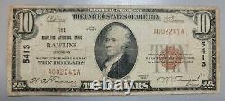 Rawlins, Wyoming 1929 Note Nationale. Charte 5413. Monnaie Des Banques De Billets Wy Wyo