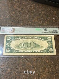 SASA 1929 $10 Billet de banque national de la Réserve fédérale de Boston PMG VF20