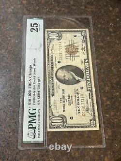 SASA 1929 $10 Monnaie nationale Réserve fédérale de Chicago PMG Vf25