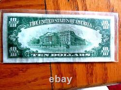 Scarce 1929 10 $ Devise Nationale Hamilton National Bank Washington DC #13782