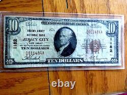 Scarce 1929 $10 Devise Nationale Hudsun County National Bank Jersey City Nj