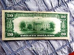 Scarce 1929 20 $ Monnaie Nationale La Banque De Réserve Fédérale De Kansas City Mo