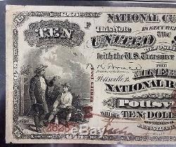 Série 1882 10,00 $ De La Monnaie Nationale, The Miners National Bank Of Pottsville, Pennsylvanie