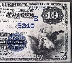 Série 1882 10,00 $ Monnaie Nationale, The National Oil Bank, Oil City, Pa